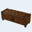 Banc avec repose-pieds 48 po avec rangement, banc pour chambre à coucher, salon, couloir-229199347