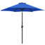 Parasol de marché 9 pi avec bouton-poussoir inclinable et manivelle, bleu royal-492635489