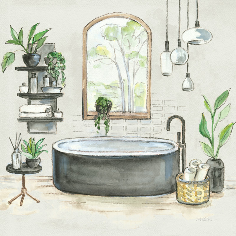" Black Bathtub I V2 ", 30" H x 30" W x 1.25" D