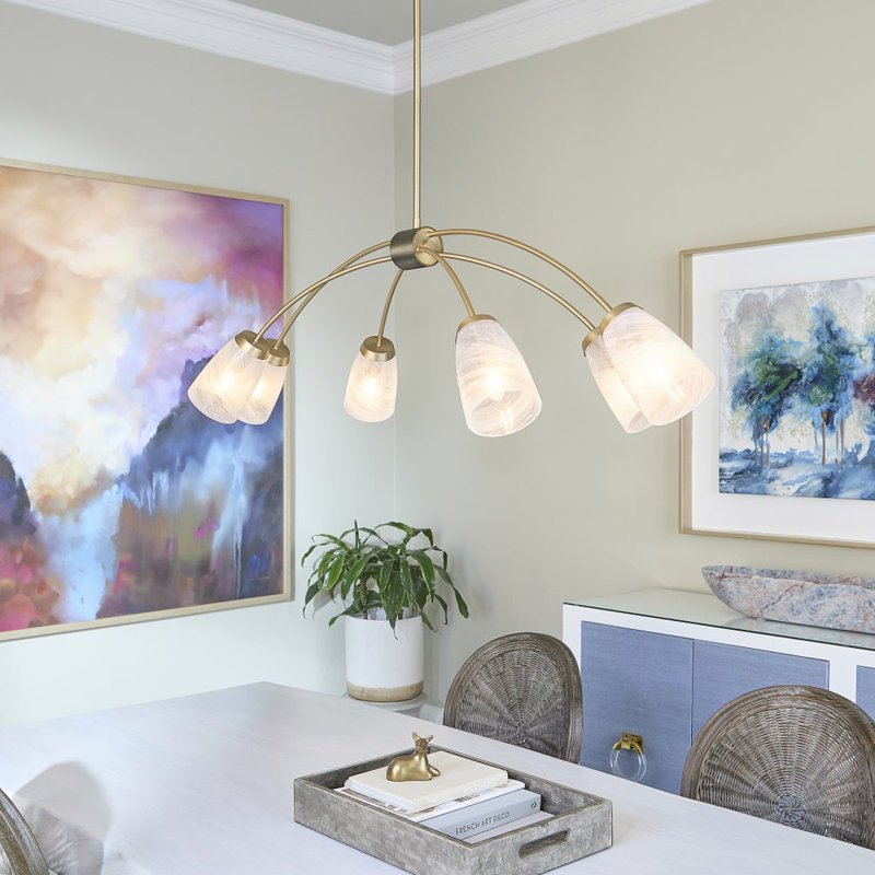 Brandais Chandelier, Antique Brass