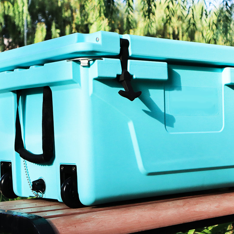 Blue 65Qt Outdoor Cooler - Keeps Cold For 5 Days And Camping Retention Heavy-Duty Ice Chest