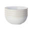 Natural Canvas Set Of 4 Textured Cereal Bowls