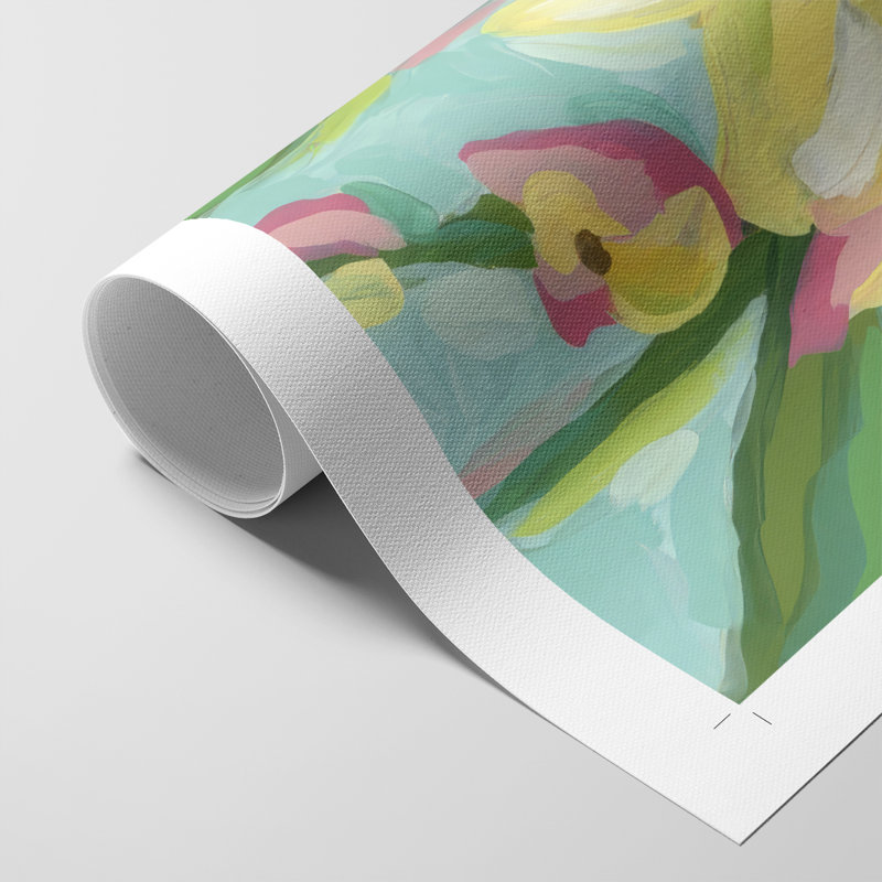 Floral Vibration II - Impression sur toile seulement - NON-CADRE, H 18 po x l 12 po