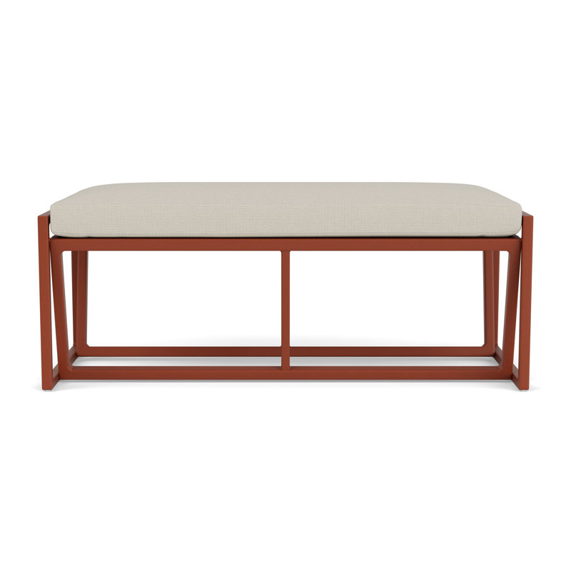 Summit Outdoor Dining Bench, Platinum, Fife Fog