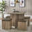 Badillo 4-Person Trestle Dining Set with Storage Stools-629457705