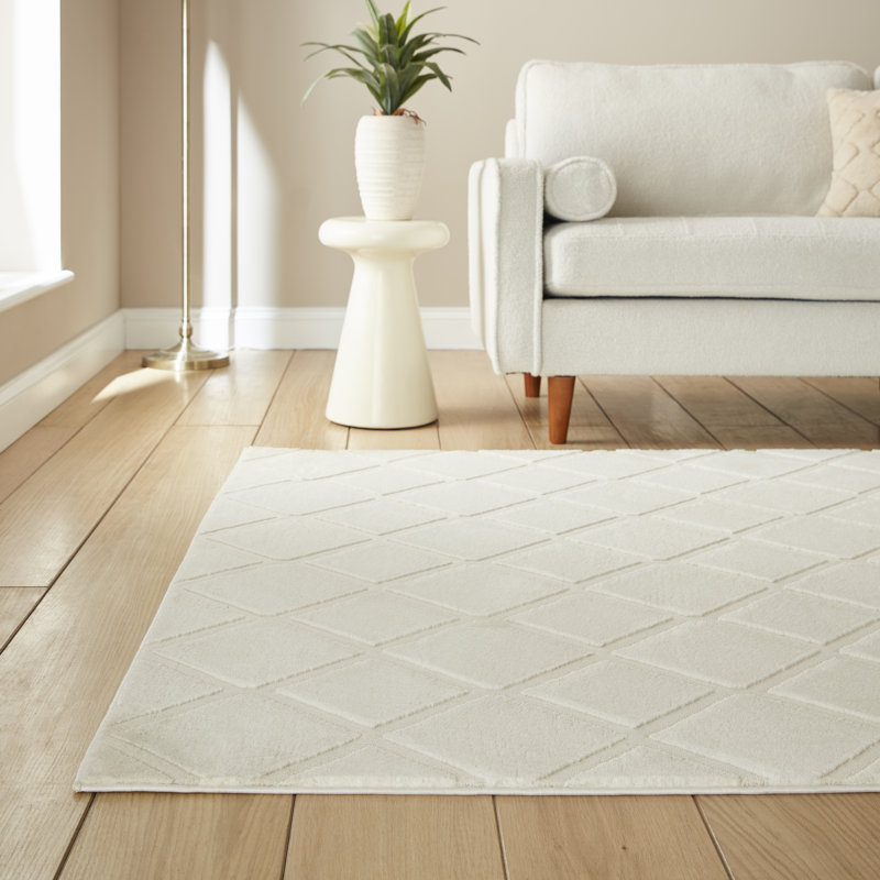 CL - Cosy Diamond Cream - 160 x 230, Rectangle 80 x 150 cm