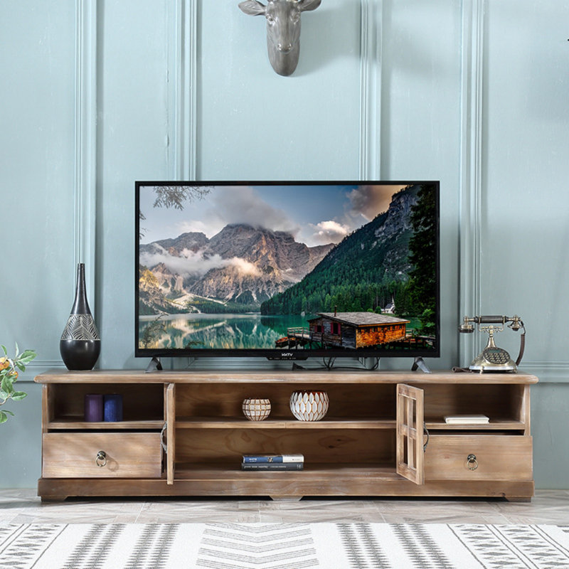 American-style Simple Solid Wood TV Cabinet