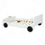 Lit, lit plateforme en forme de voiture avec roulettes, blanc