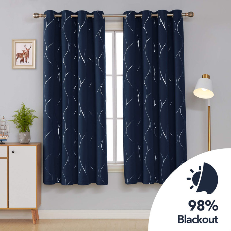 Corvo Blackout Curtain Pair, 55cm Width x 180cm Drop