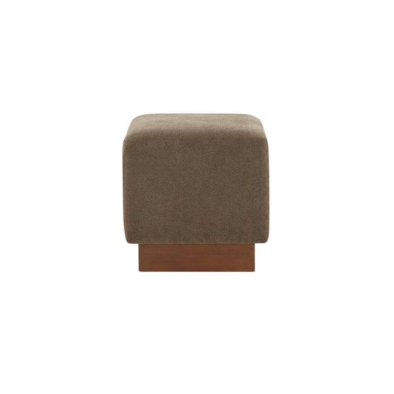 Zafeer Upholstered Ottoman, Dark Brown