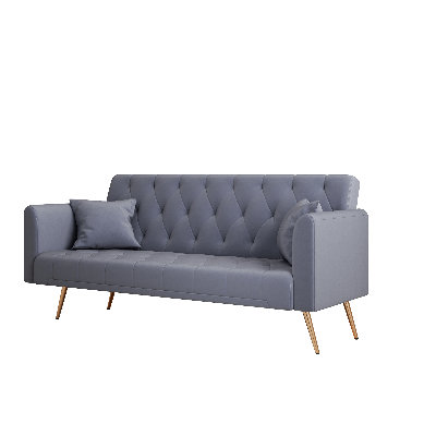 71" Convertible Loveseat Sofa, American Retro Velvet Sleeper Couch For Small Living Rooms, Bedrooms & Offices by George Oliver