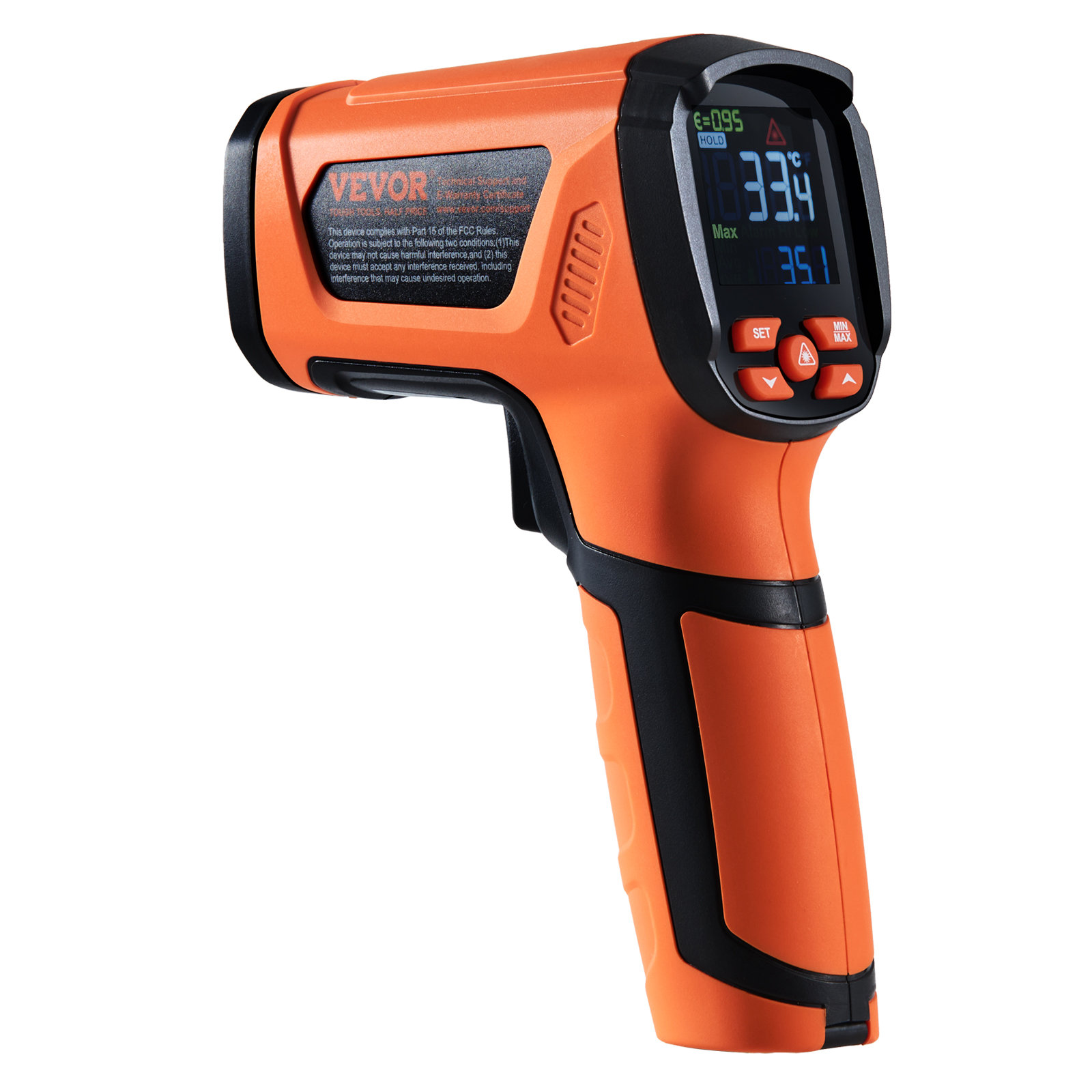VEVOR Infrared Thermometer, 402732°F Dual Laser Temperature Gun Non