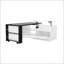 Table basse à plateau relevable U-Can avec portes de grange, table centrale rectangulaire en bois avec grand rangement caché et armoire ouverte-1497159618