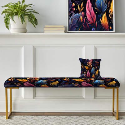 Banc rembourré or