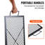 Foyer de cuisson en acier robuste, rectangle de 32 pouces avec poignée, convient aux réunions de famille, maille en forme de losange pour une meilleure cuisson, facile à transporter et à utiliser sur la grille du camping, noir