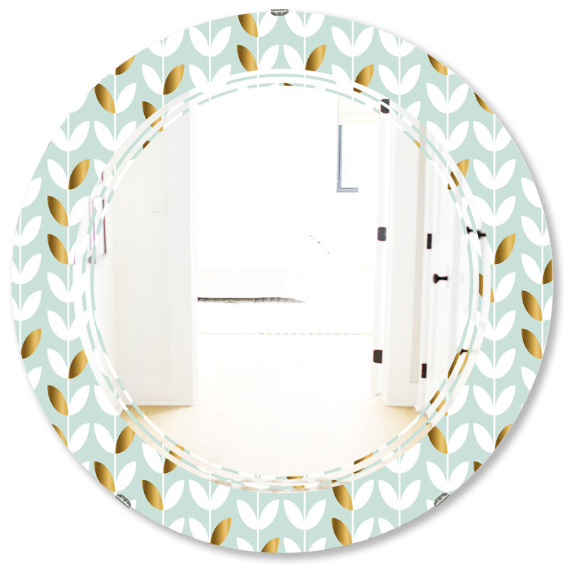 Triple C Coastal Frameless Wall Mirror, 31.5" H x 31.5" W, Triple C Foliage X