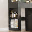 Ensemble de coiffeuse avec miroir et lumières, bureau de coiffeuse et tabouret rembourré avec station de charge, tiroirs de rangement et plateau de table transparent-873483385