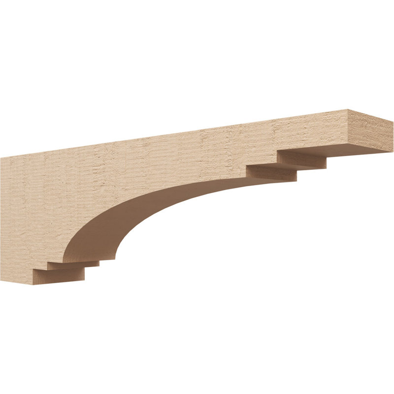 Bois de cèdre brut Pescadero, Corbeau Thane, brun clair apprêté, H 12 po x l 6 po x P 36 po