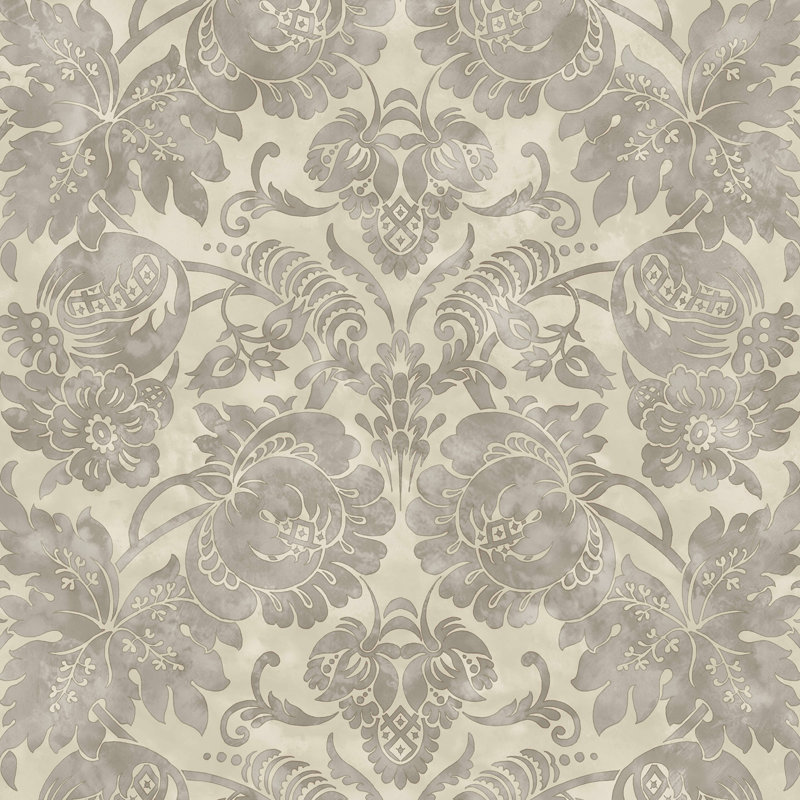  Florentine Antique Gold Wallpaper, Grey