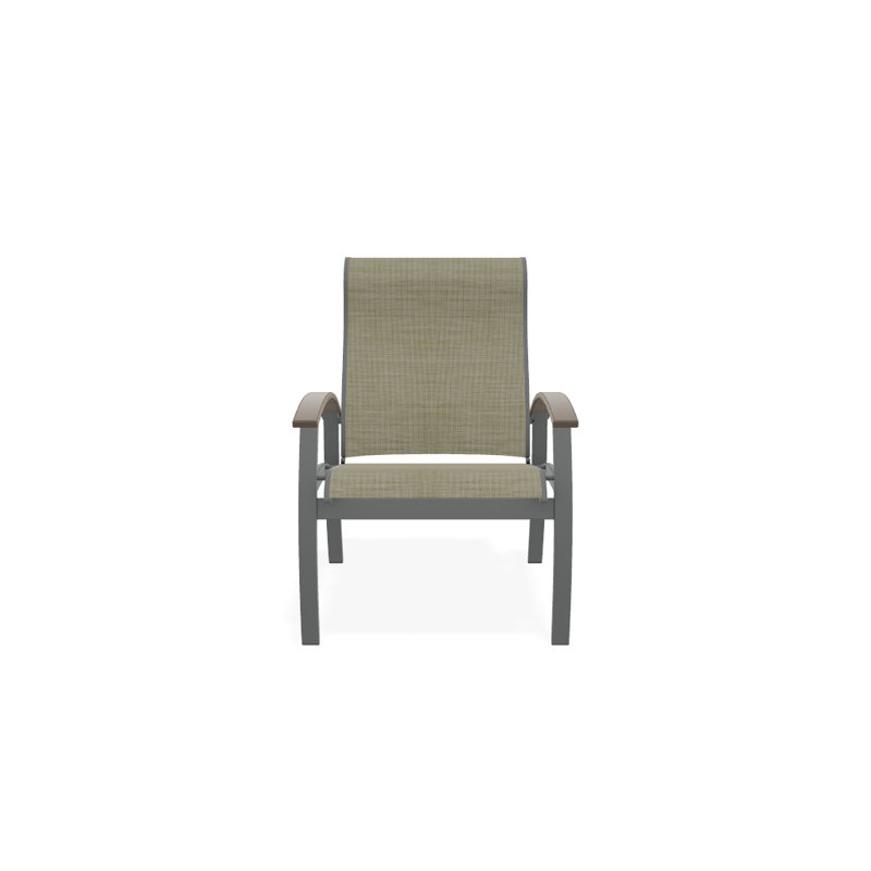 Chaise de patio Askar, Désert, Graphite texturé, Bristol taupe Sunbrella®