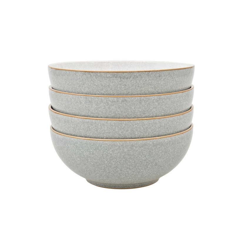 Denby Elements Cereal Bowls, Light Grey