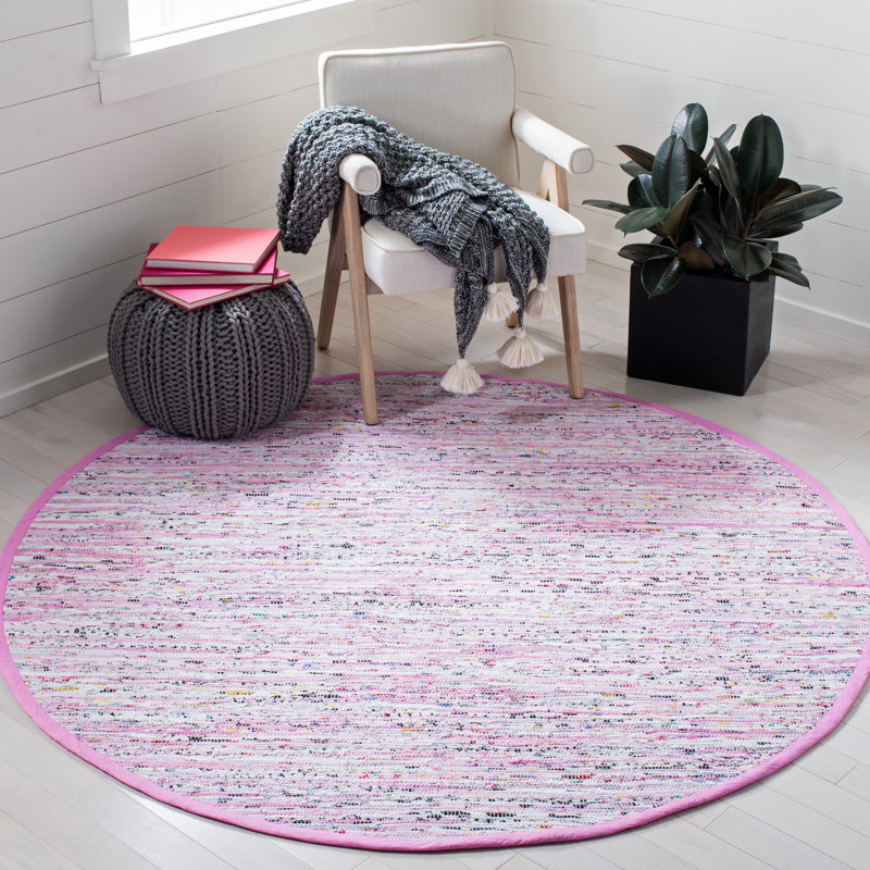 Fales Rug Hand Woven Cotton Rug, Round 6'
