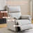 Power Recliner Chair With Adjustable Lumbar Support,swivel Rocker Chair With Overstuffed Armrests, Usb & Type-c-734980822