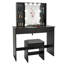 Ensemble coiffeuse avec tabouret et miroir Davisboro-401977709