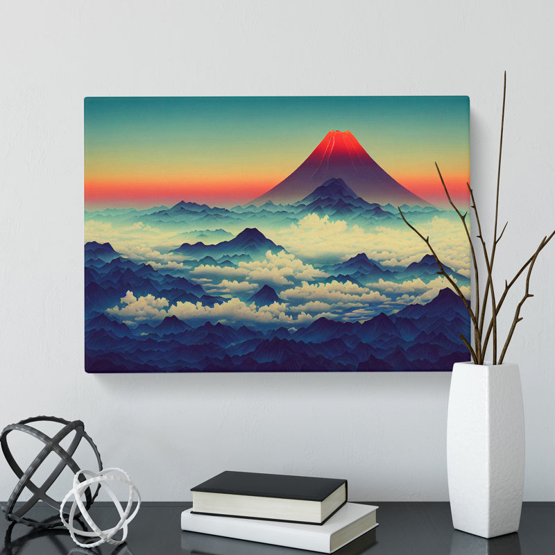A Japanese Mountain Sunset Vol.6 - Wrapped Canvas Print, 35cm H x 50cm W x 3cm D