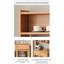 Armoire de rangement intégrée au mur en bois massif moderne et minimaliste Modern