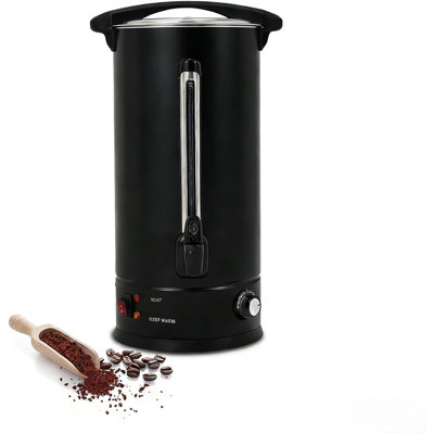 Grand distributeur de café commercial de 110 tasses / 16 litres pour urne à café, cafetière électrique en acier inoxydable de 3,2 gallons à double paroi, distributeur de boissons chaudes et d'eau