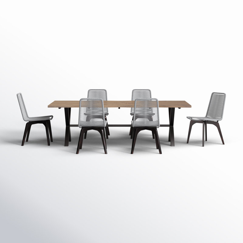 Naples Patio Dining Set with Rectangular Table, 6