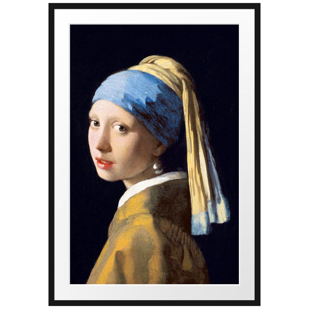 Gerahmter Kunstdruck Girl with the Pearl Earring von Johannes Vermeer