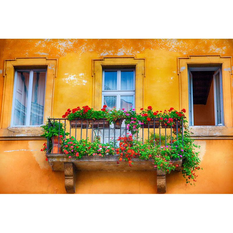 Window in Rome - Photographie sur toile tendue, H 8 po x l 12 po