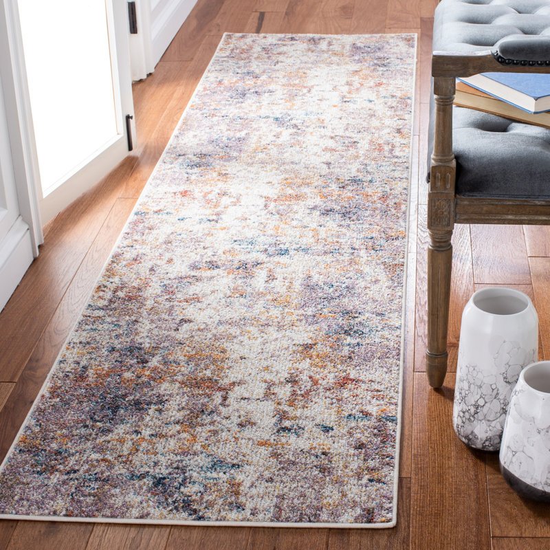 Tapis abstrait Zayd Performance, Tapis de couloir 2 pi 2 po x 9 pi