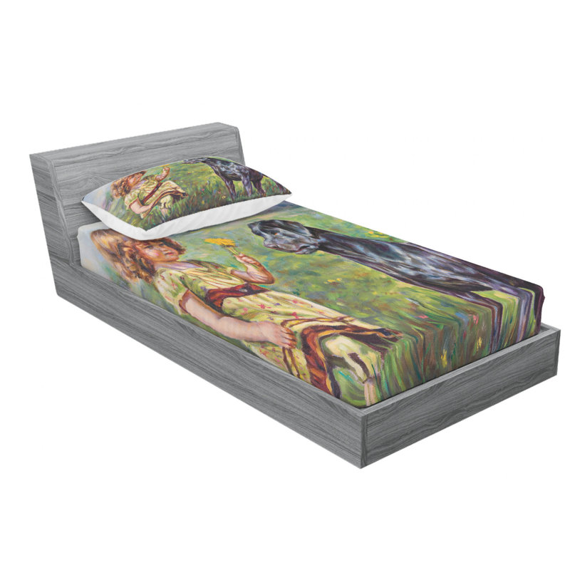Microfiber Sheet Set, Twin Sheet Set with Fitted Sheet