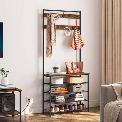 Coat Rack With Shoe Rack And Bench
