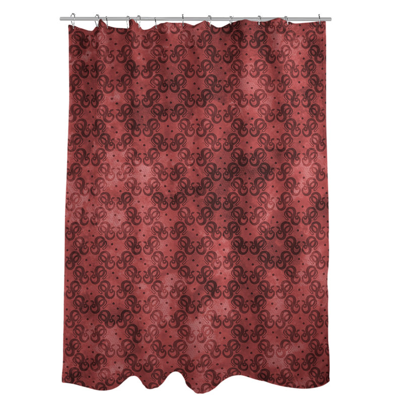 Rideau de douche simple serpents, Rouge