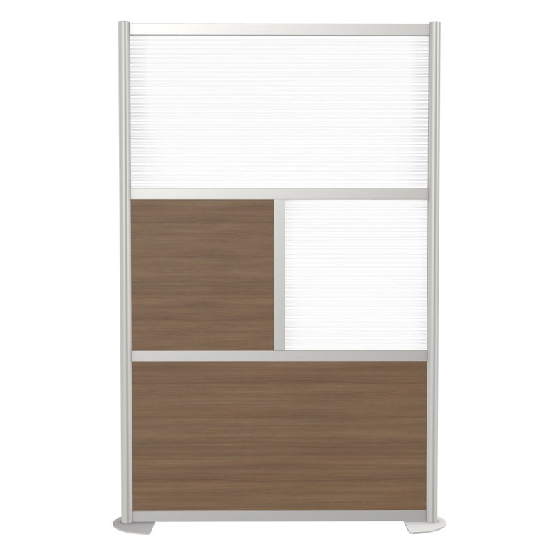 Cloisons de bureau modernes 4 panneaux Orrie, Noyer, Standard