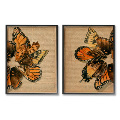 «Vintage Butterfly Literature Pages 2» par Giclée par Jennifer Paxtonparker
