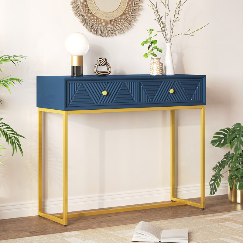 Console à deux tiroirs, Marine