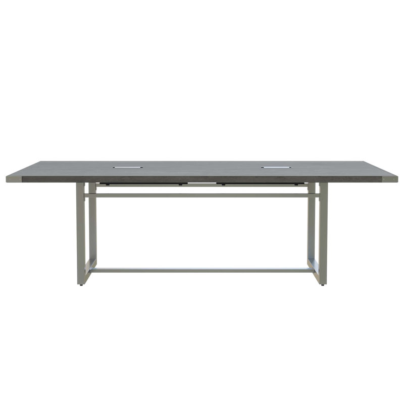 Table de conférence rectangulaire Mirella, Gris pierre, Gris