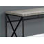 Bureaux, bureau d'ordinateur contemporain contemporain avec plateau en stratifié gris Base en X noire en métal, 47 po | Gris | Panneau de particules