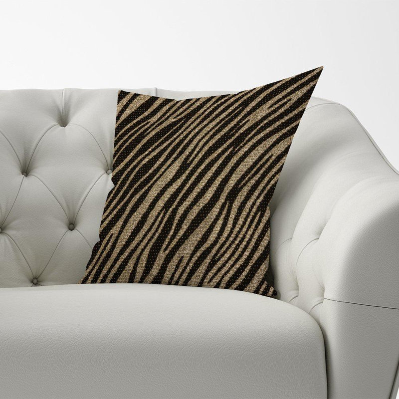 Stuckey GOLDEN ZEBRA PRINT Animal Print Square Throw Cushion