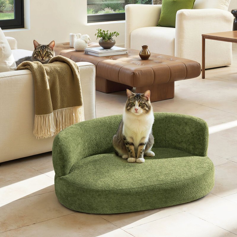 Canapé-lit courbé pour chien 36 po, Vert