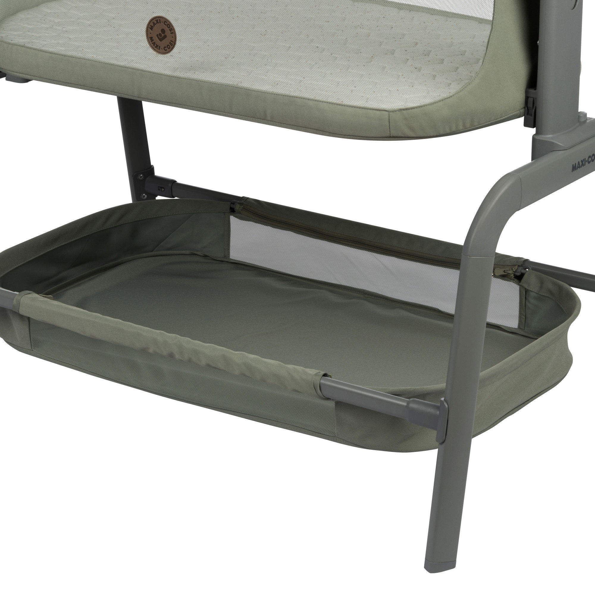 Iora Bedside Crib with Mattress, Green