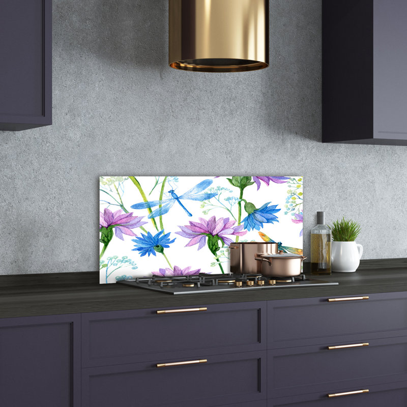 50cm W x 100cm L Glass Peel and Stick Panel