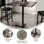 Plateau de table carré en bois massif avec base en X-1172670991-1172670994-1172670992