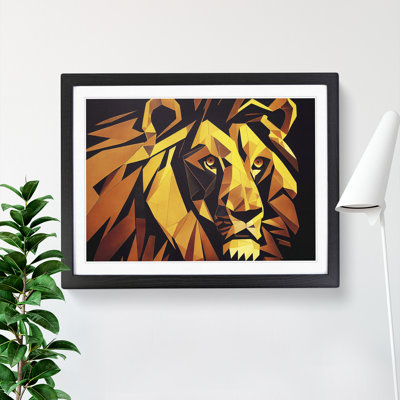 Epic Lion Abstract - Framed Print