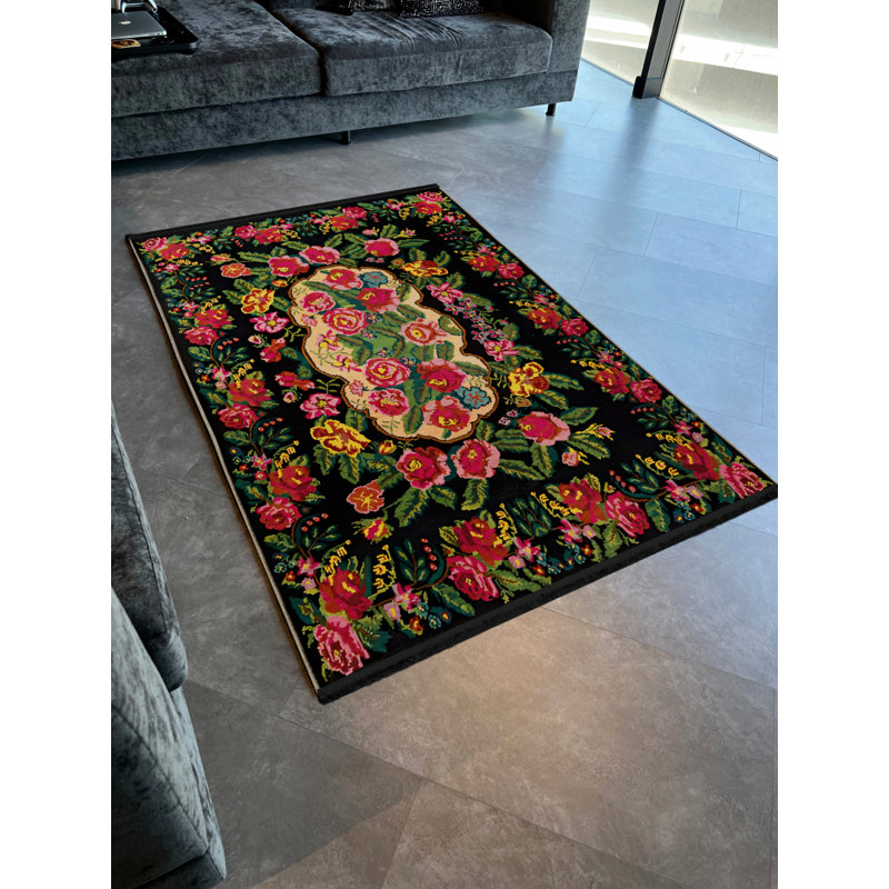 Tapis intérieur / extérieur Kutsi, Rectangle 2 pi 7 po x 4 pi 11 po